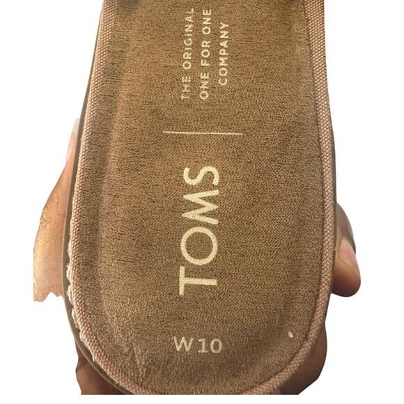 TOMS Black Suede Double Strap Slide Sandals Size 10W – Casual Comfort - Picture 7 of 7